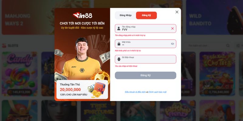 hướng dẫn đăng ký Min88