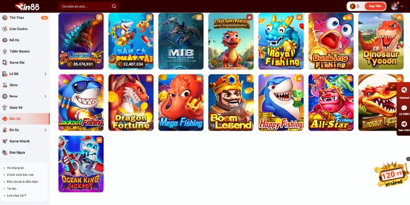 chơi game bắn cá MIN88