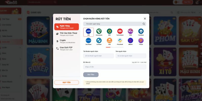 Xác nhận rút tiền MIN88